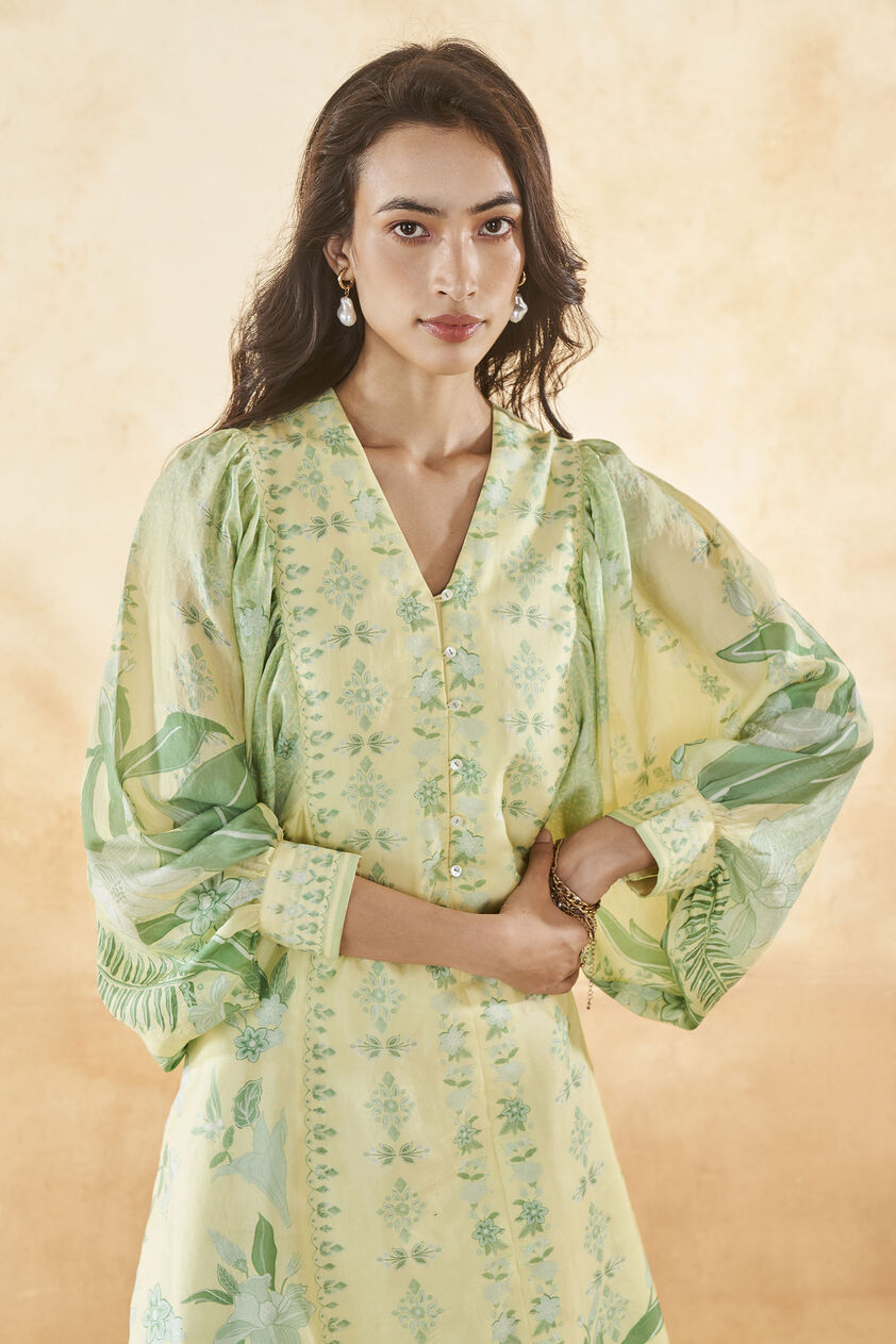 Emaline Silk Dress - Yellow, Yellow, image 4