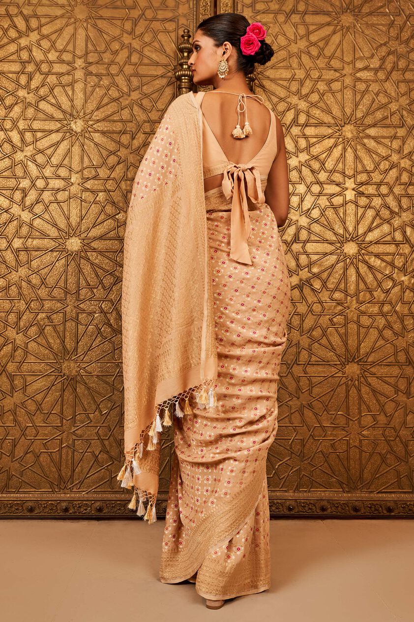 Ridah Benarasi Saree - Gold, Gold, image 2