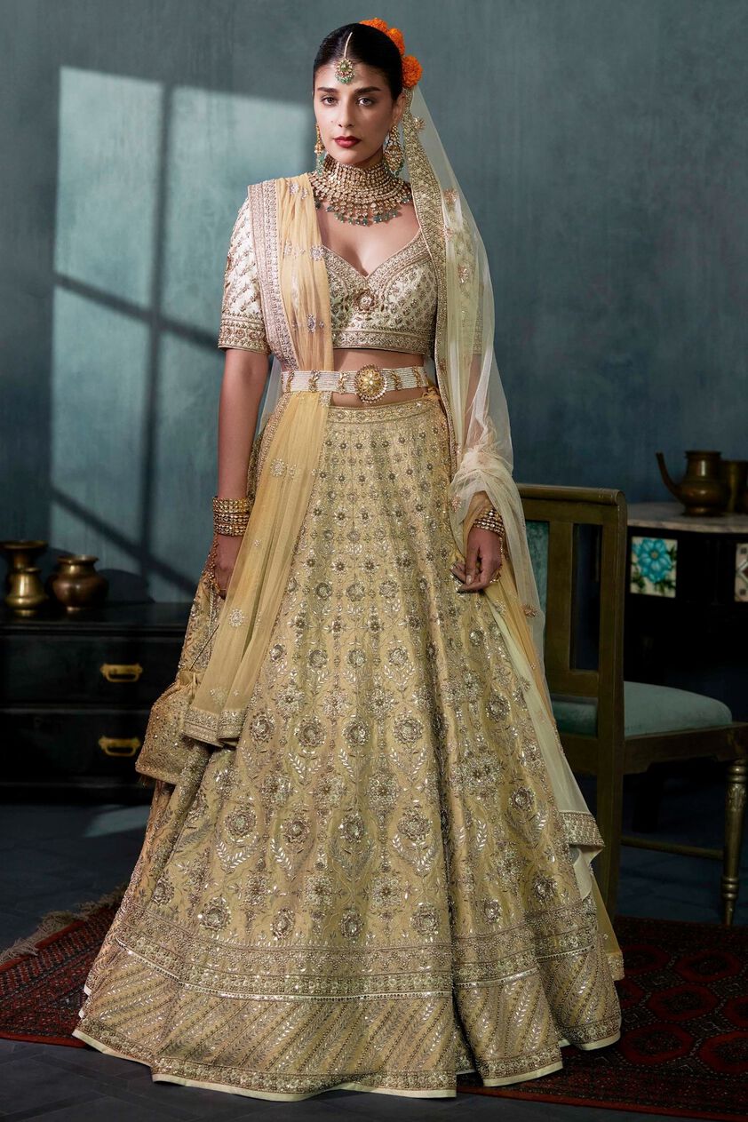 1 - Aarati Lehenga Set - Cream, image 1