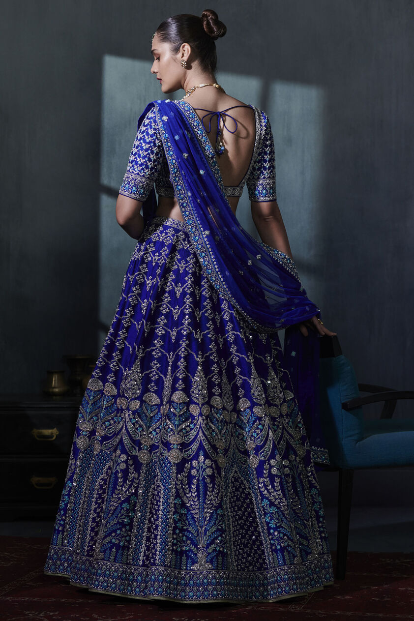 Mythili Lehenga Set - Blue, Blue, image 2