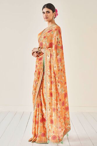 2 - Aashka Saree - Orange, image 2