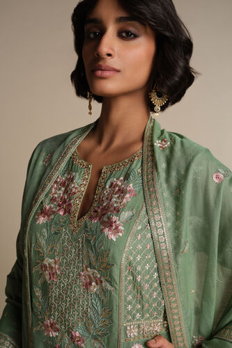 Avayah Embroidered Mul Suit Set - Sage, Sage, image 5