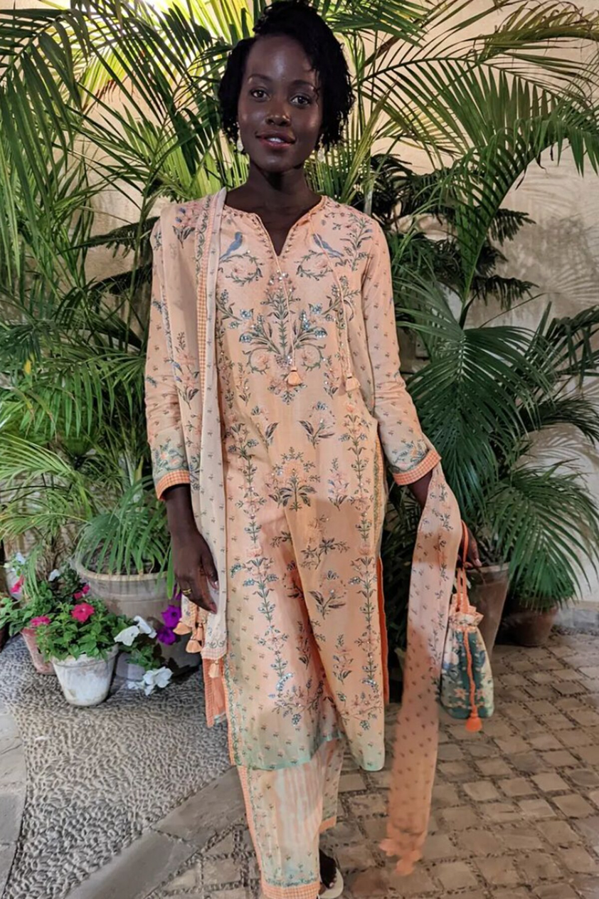 3 - Aavani Kurta Set – Peach, image 3