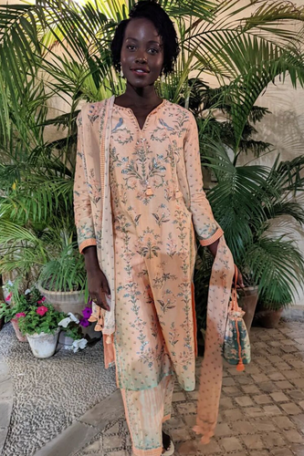 3 - Aavani Kurta Set – Peach, image 3