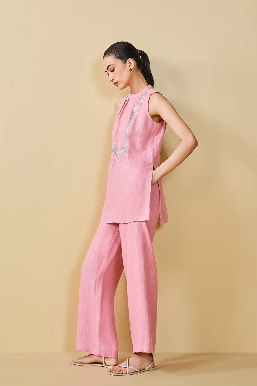 Birding Embroidered Hemp Coord - Blush, Blush, image 4