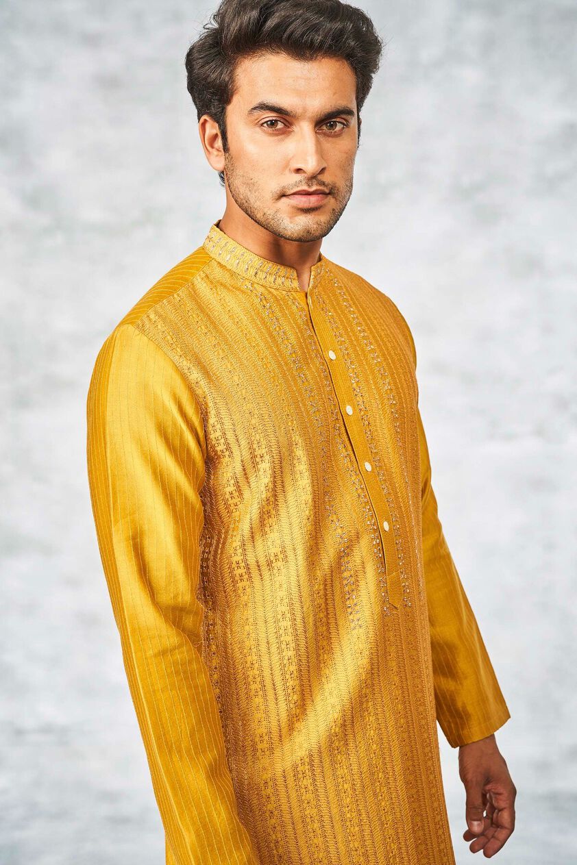 4 - Kairabh Kurta - Mustard , image 4