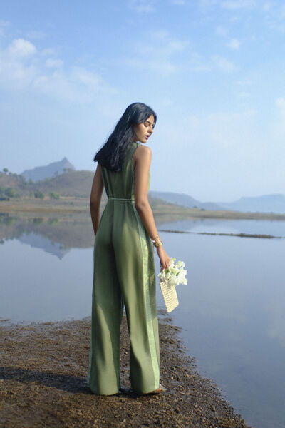 Ease Tassel Jumpsuit - Olive