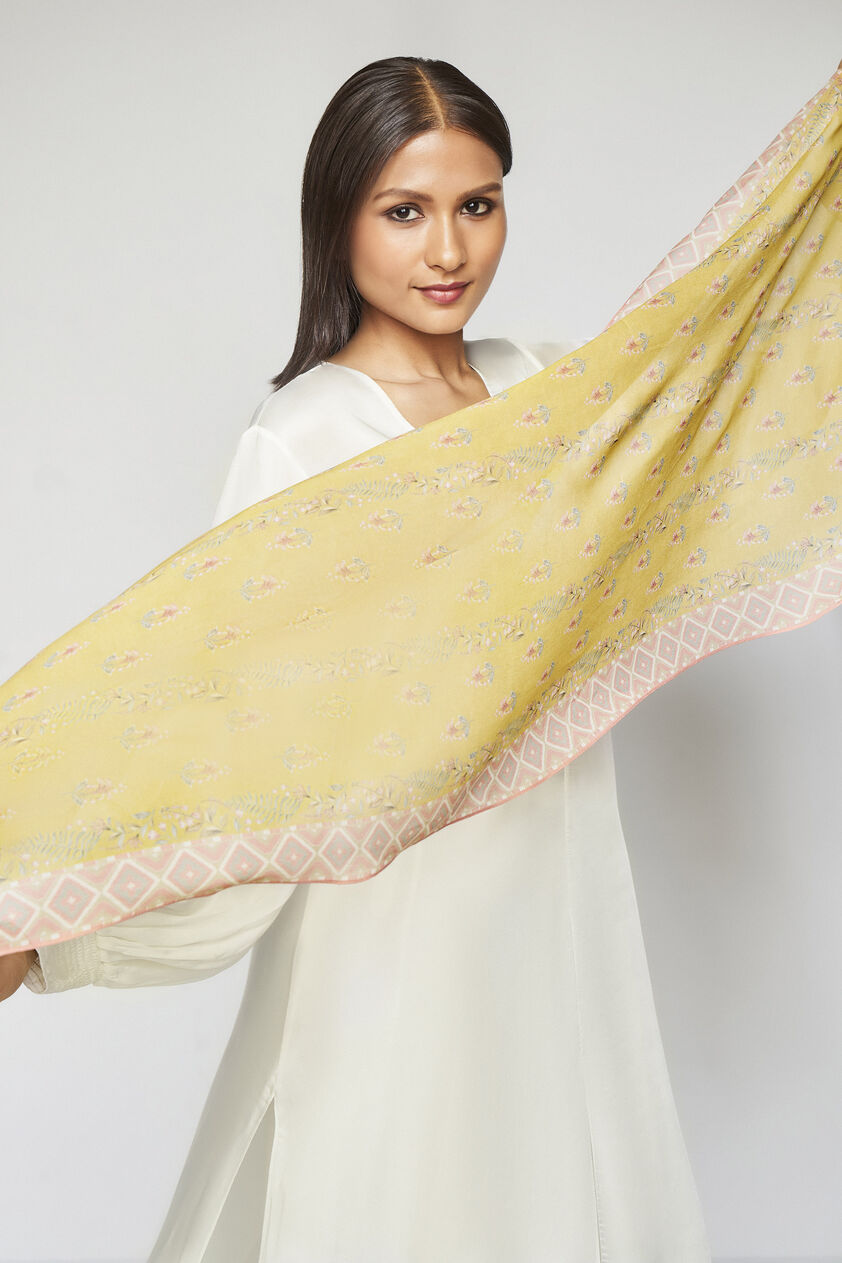 Mallory Dupatta - Yellow, Yellow, image 1