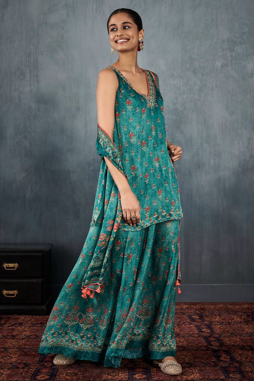 2 - Havisa Sharara Set – Blue , image 2