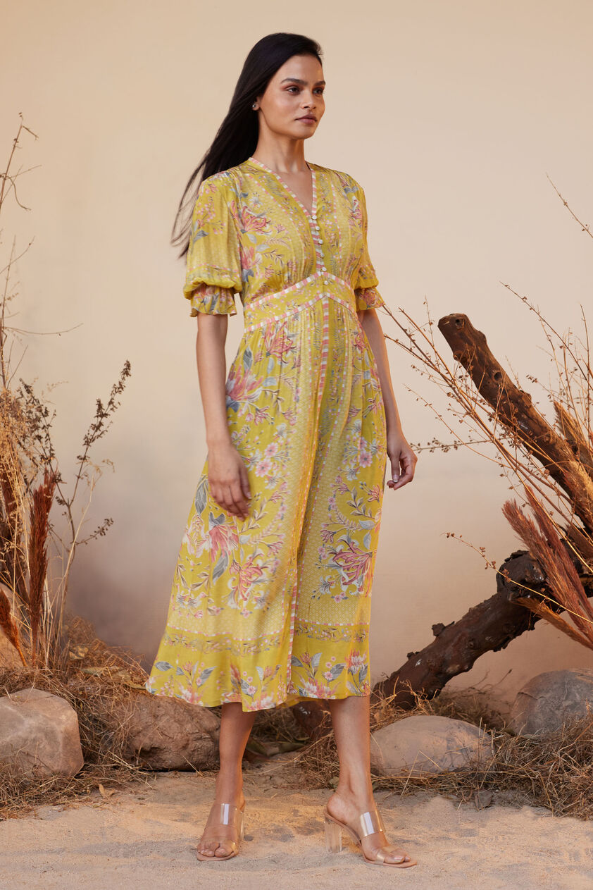 Alvaro Dress - Yellow, Yellow, image 2