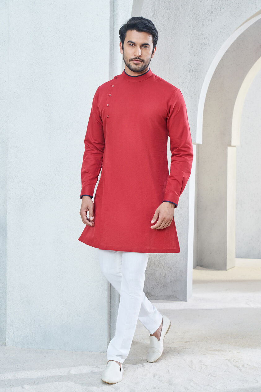 Nayel Kurta - Maroon, Maroon, image 1