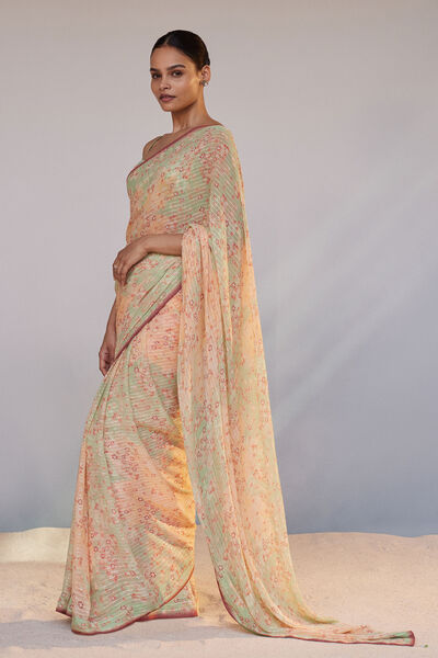 Alora Saree Set - Sage