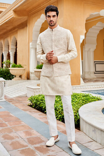 Gaith Nehru Jacket - Off White, Off White, image 1