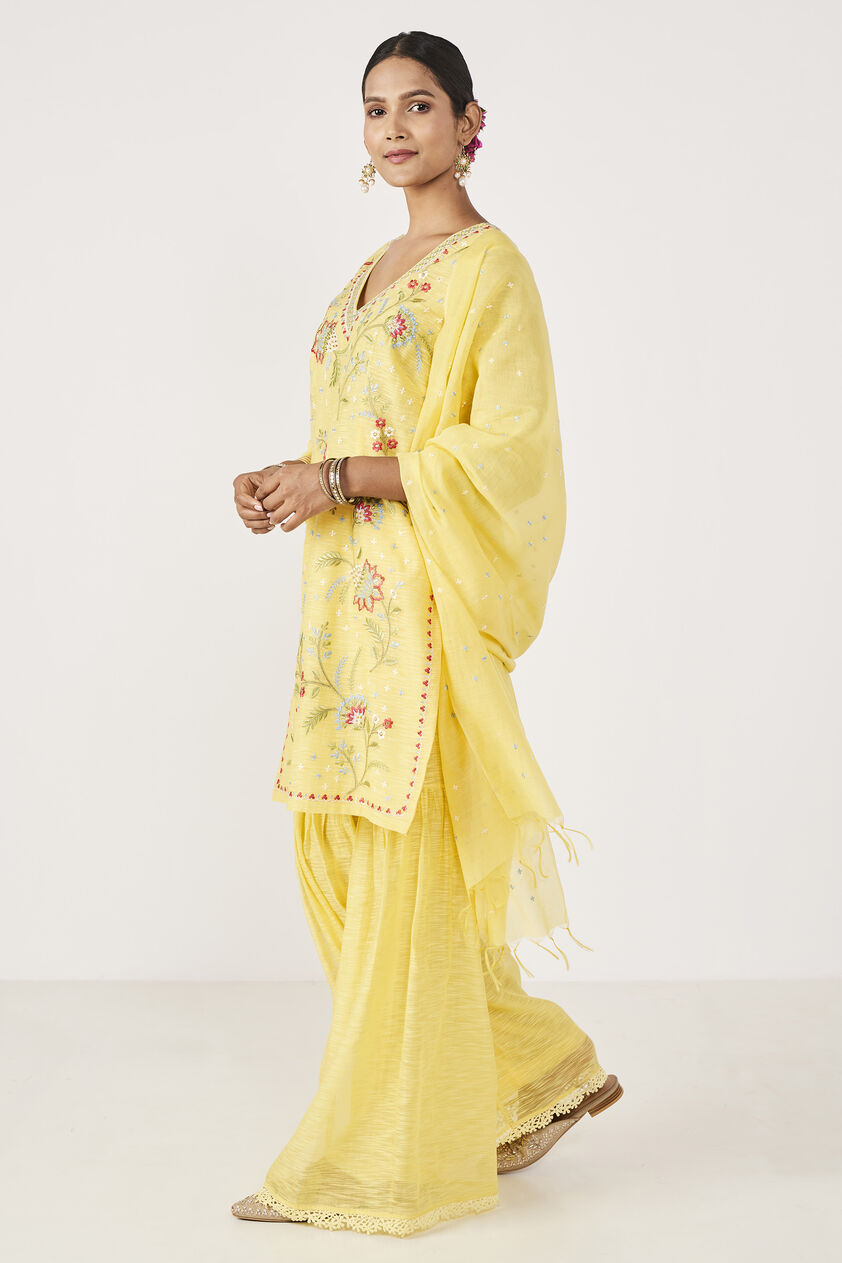 Nirup Gharara Set- Yellow, Yellow, image 2