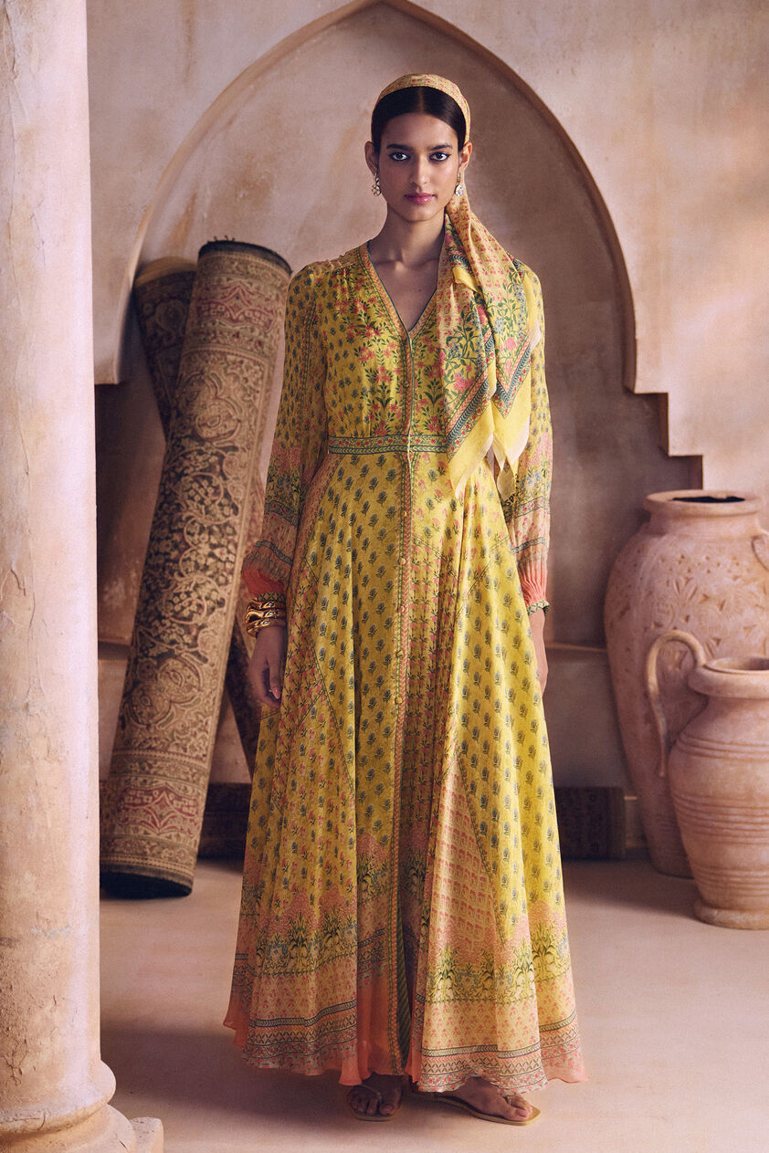 Anaya Kaftan - Yellow, Yellow, image 1