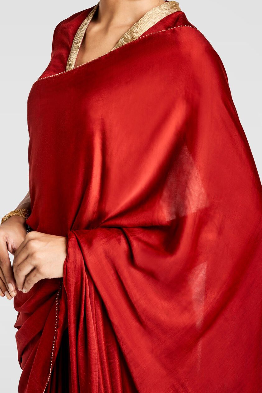 4 - Satin Saree, image 4