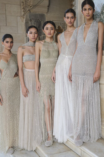 Dreamora Macrame Skirt Set - Silver, Silver, image 4