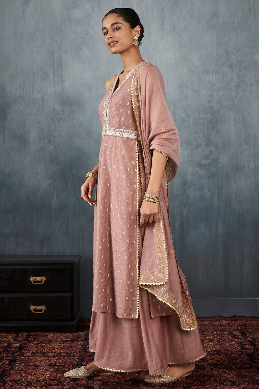 2 - Manini Kurta Set – Old Rose, image 2