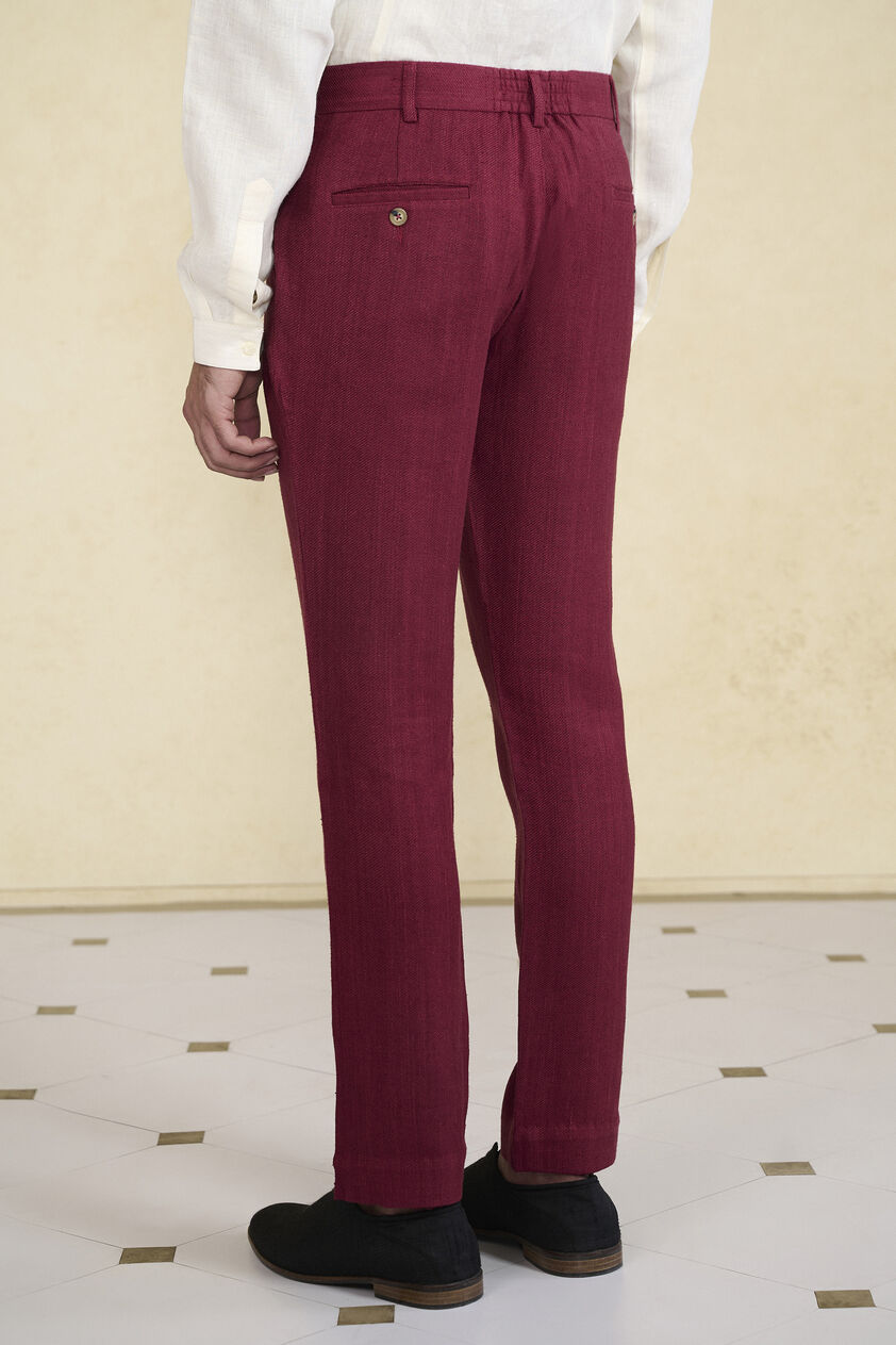 Maroon Silk Trousers, Maroon, image 5