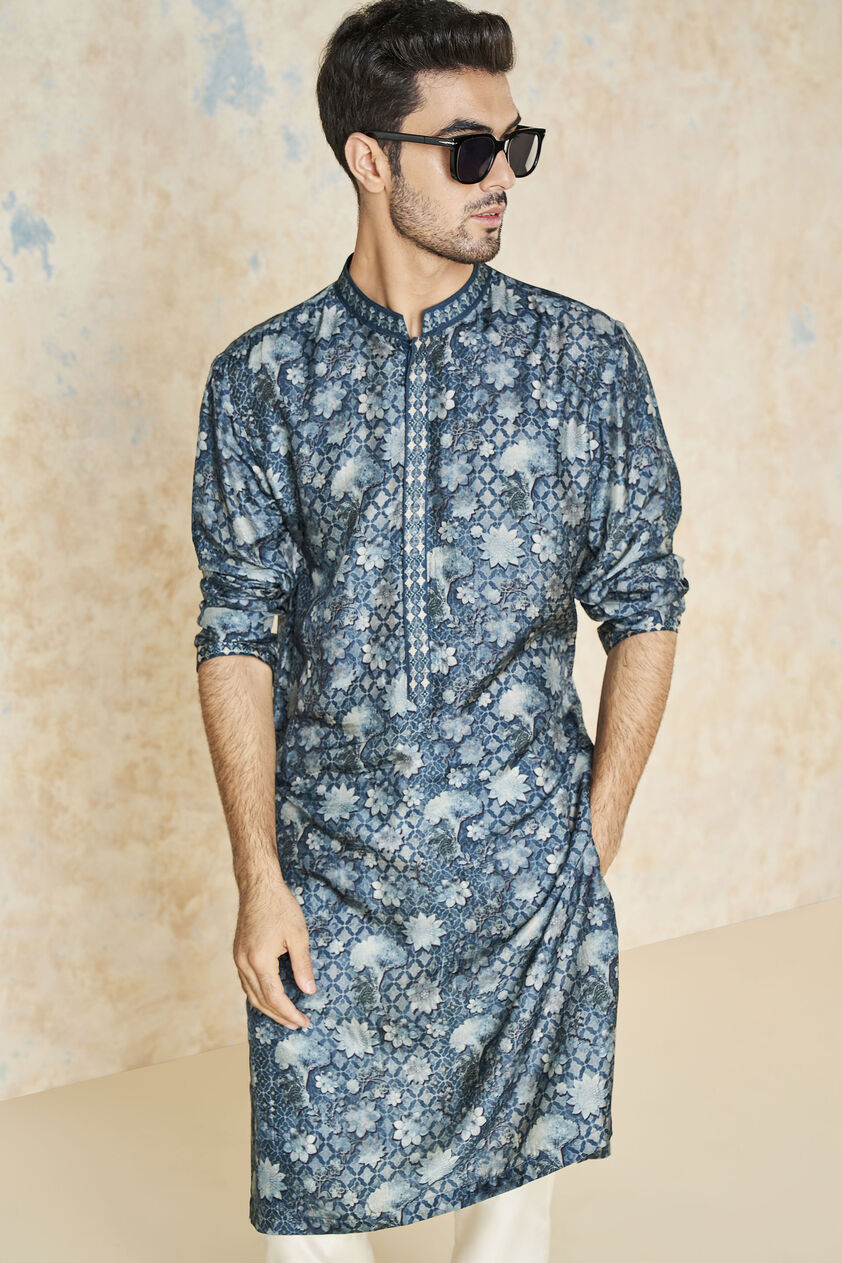 Bhramar Kurta - Blue, Blue, image 5