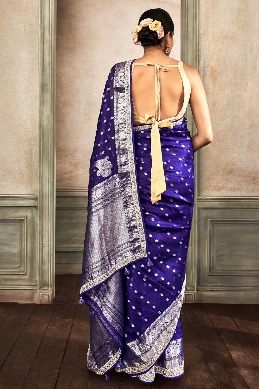 3 - Rasya Saree Set – Ink Blue, image 3
