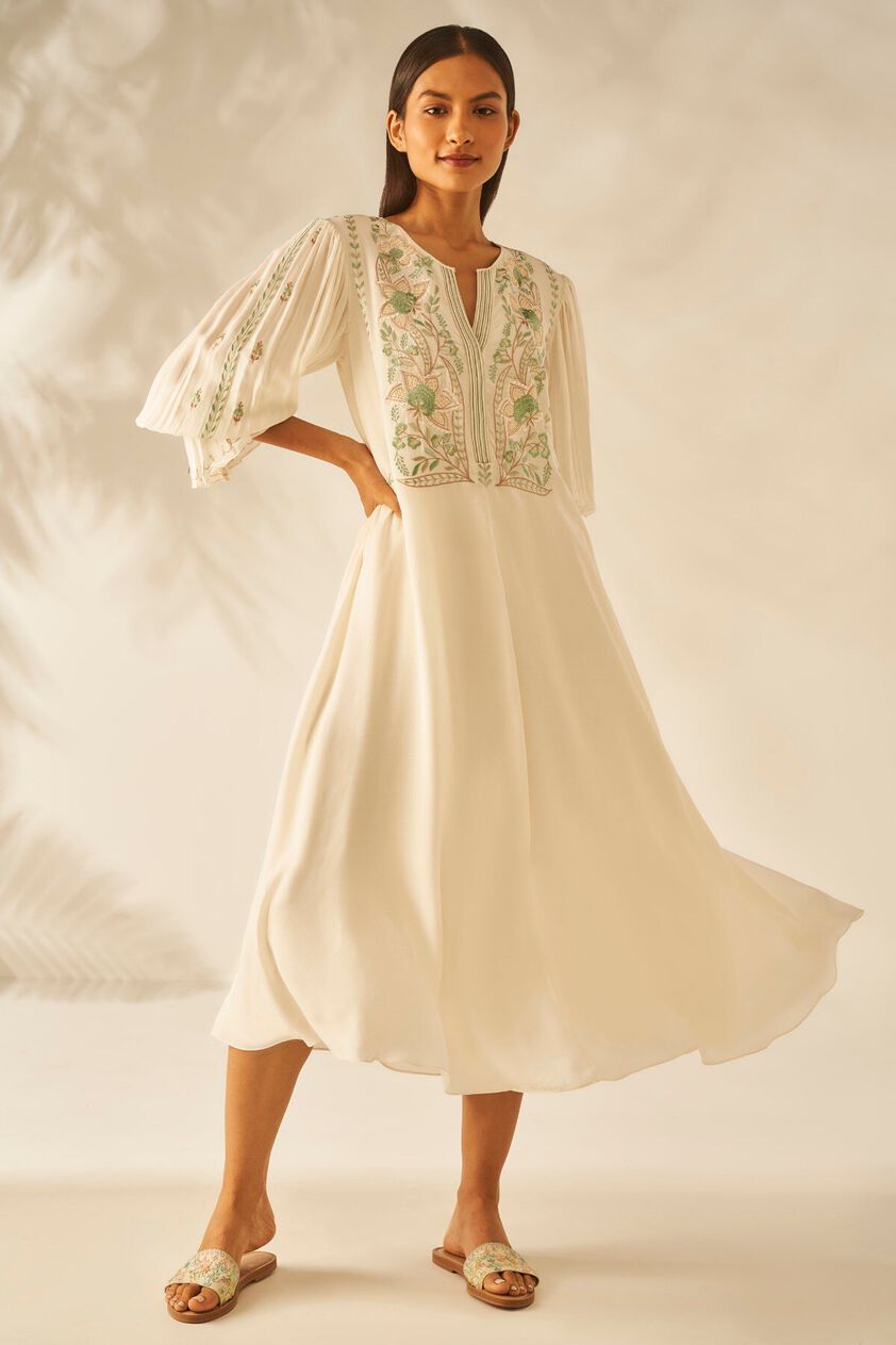 5 - Dhwani Long Dress - Cream , image 5