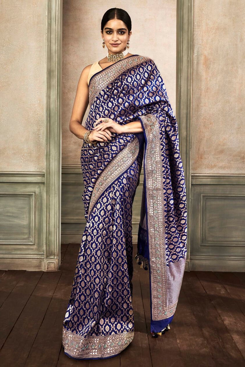 1 - Pankuni Saree Set – Blue, image 1