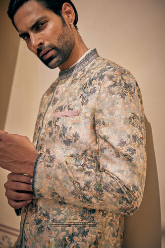 Udarsh Silk Bandhgala - Sage, Sage, image 3
