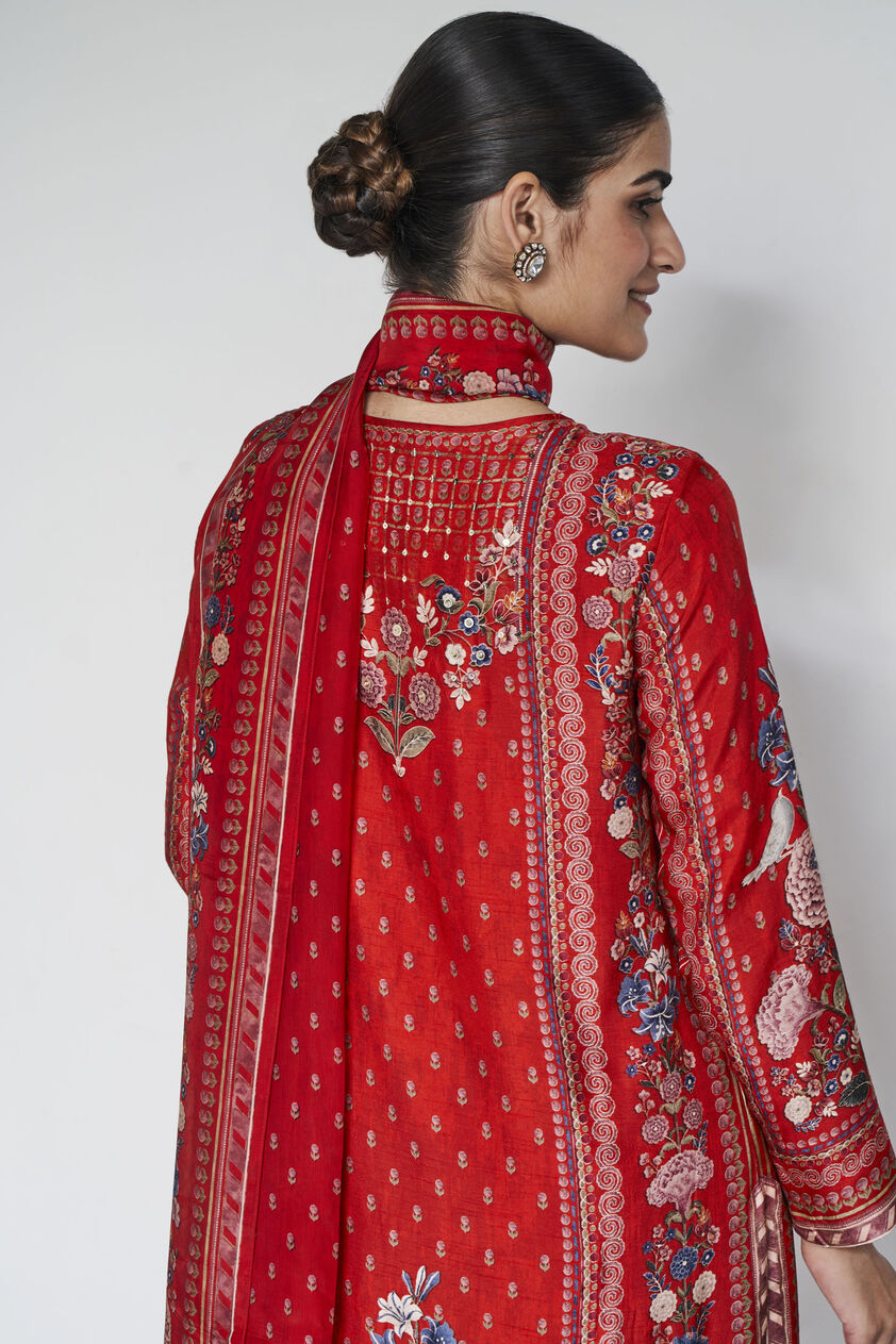Elnaz Embroidered Suit Set - Red, Red, image 5