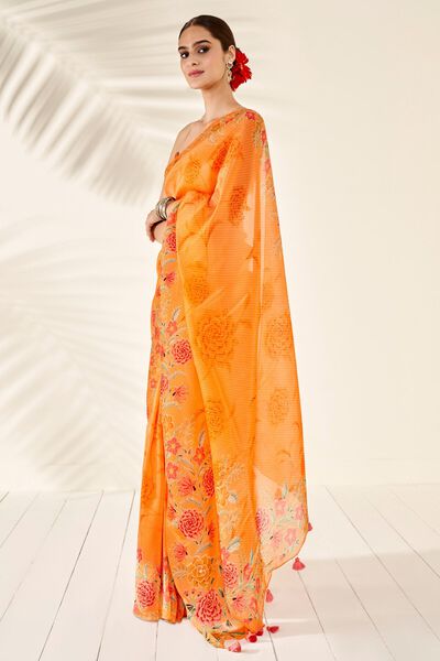 Anya Saree - Orange