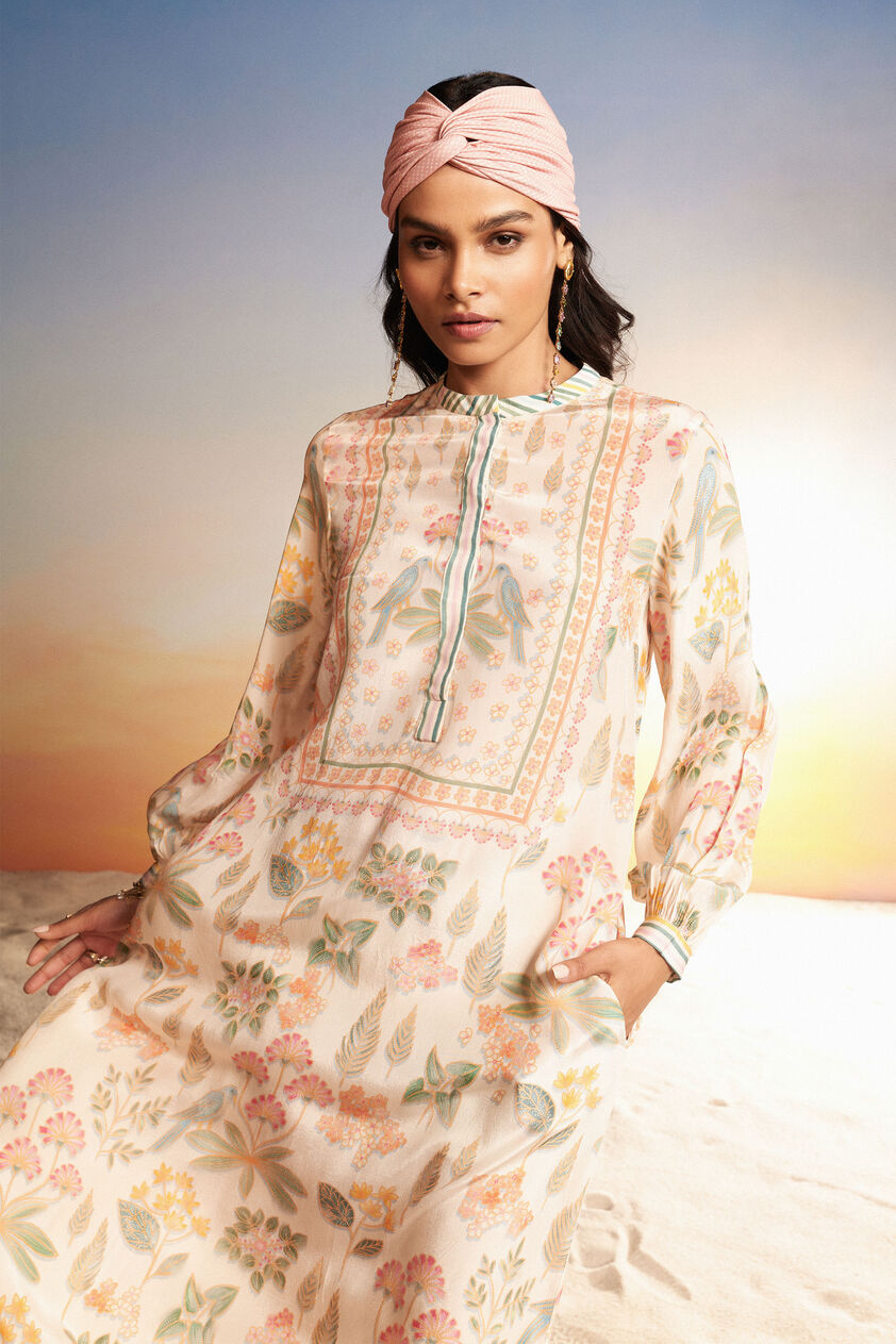 Kinza Kaftan - Cream, Cream, image 5