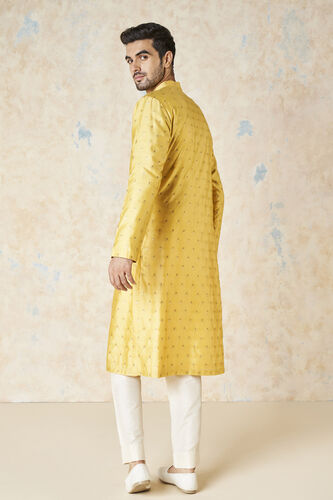 Risay Silk Kurta - Mustard, Mustard, image 3