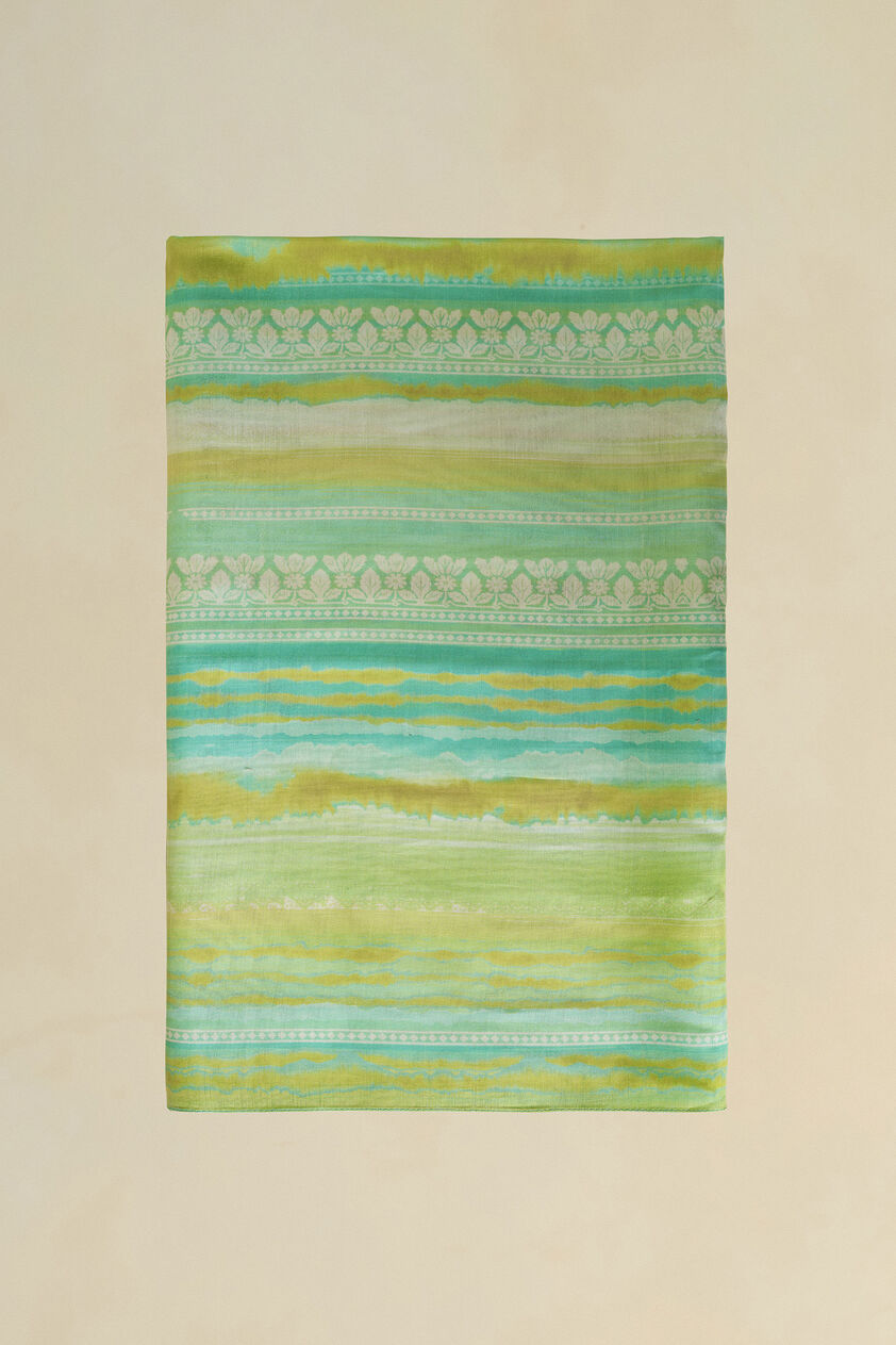 Oreka Chiffon Saree - Lime, Lime, image 7