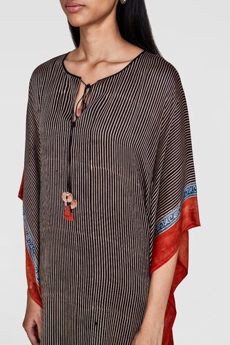 4 - Ajrakh Kaftan Dress, image 4