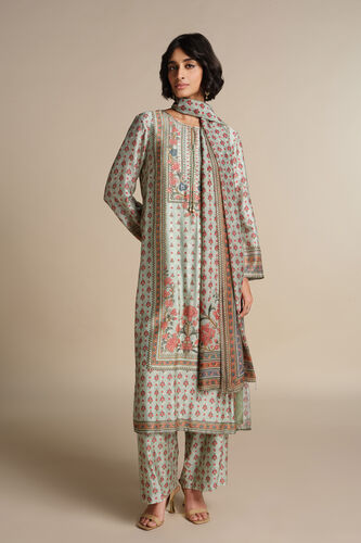 Anat Silk Suit Set - Sage, Sage, image 1