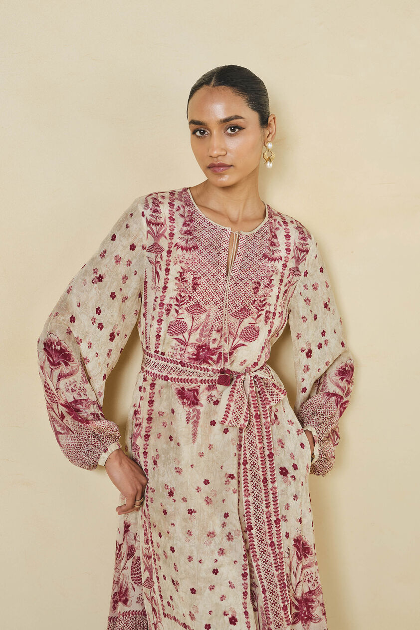 Stefanski Printed Dress - Cream, Cream, image 4