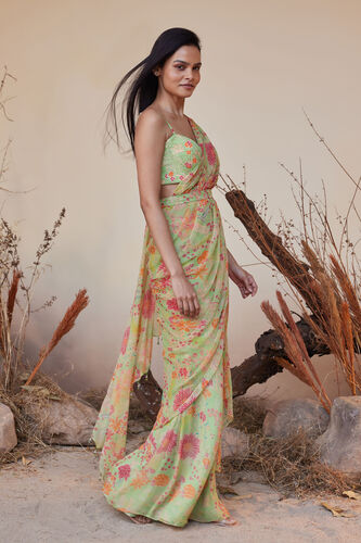 Juliette Saree Set - Lime, Lime, image 4