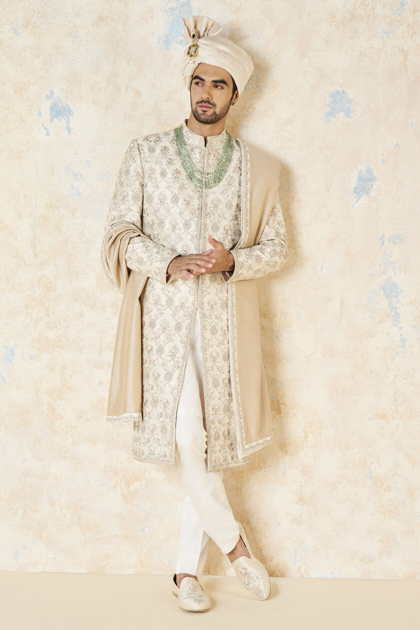 Svojas Silk Dupatta - Ivory, Ivory, image 2