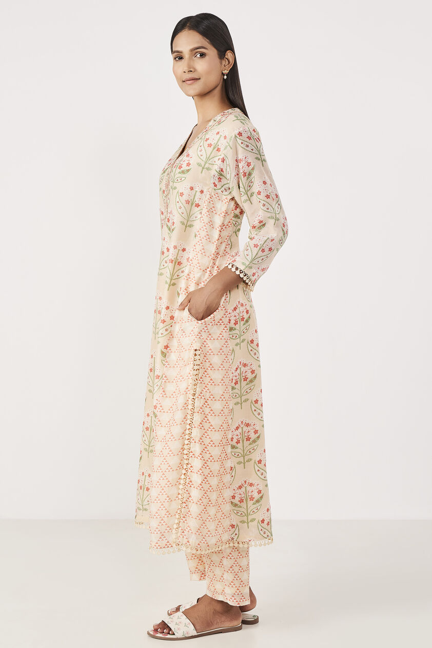 Alvia Kurta Set - Beige, Beige, image 2