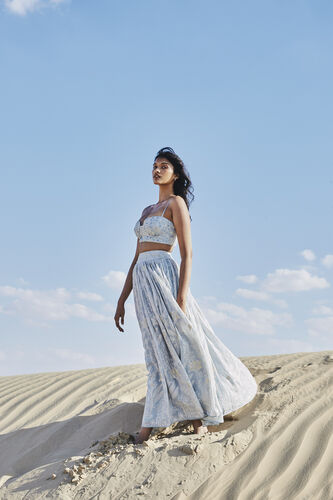 Ahlam Skirt Set - Powder Blue, Powder Blue, image 1