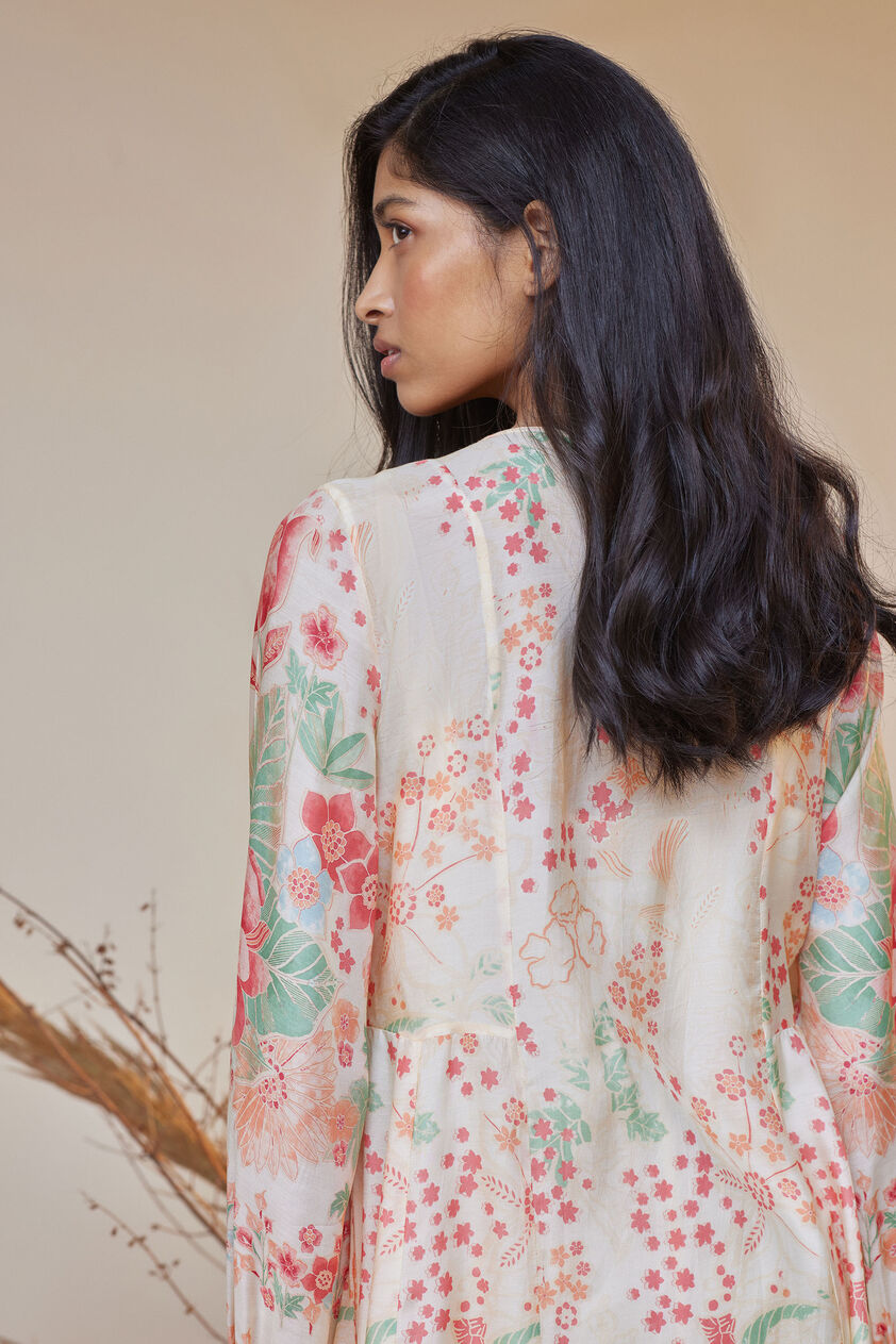 Alaya A-Line Kaftan - Cream, Cream, image 5