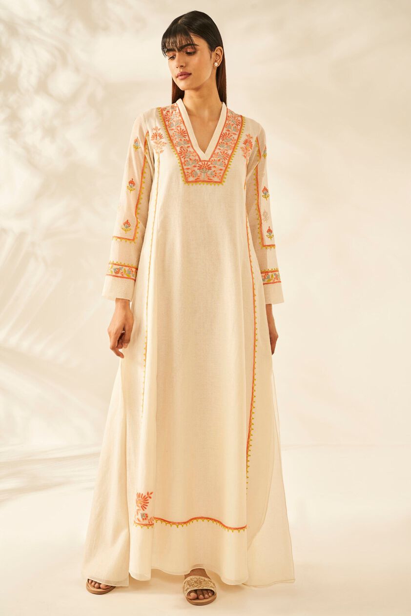 1 - Thara Kaftan - Ivory, image 1