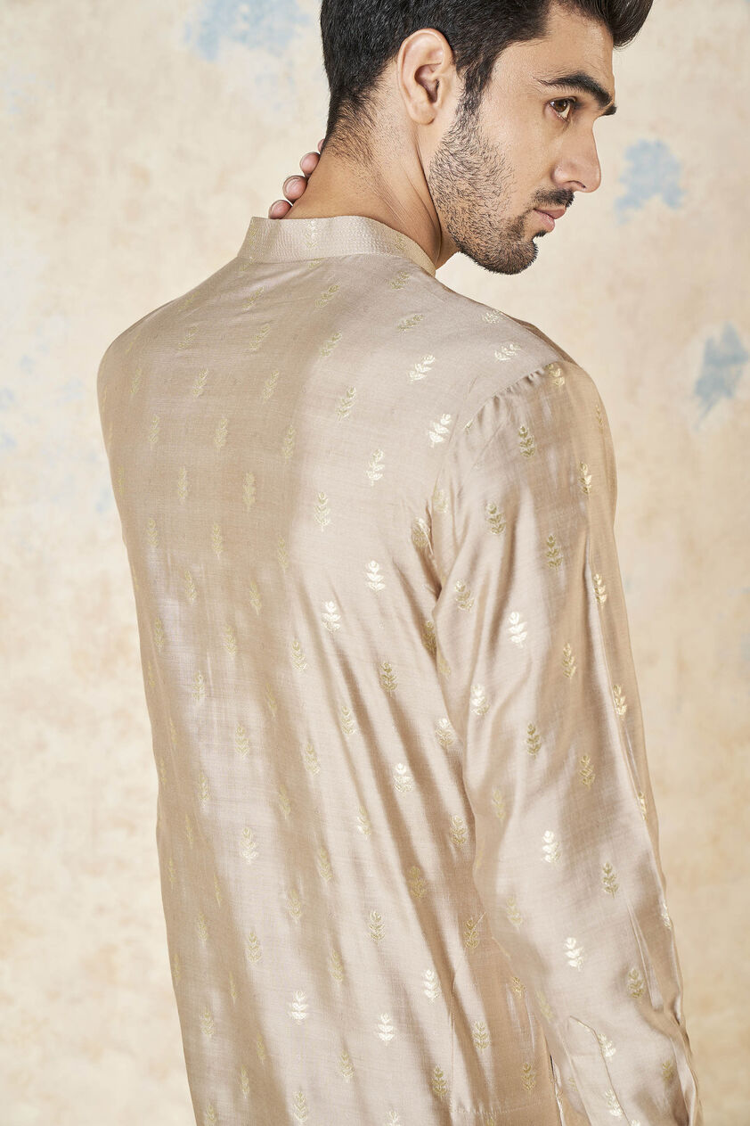 Faizan Silk Kurta - Hazelnut, Hazelnut, image 6