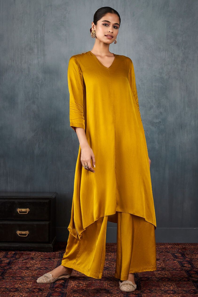 2 - Eshni Kurta Set &ndash; Mustard, image 2