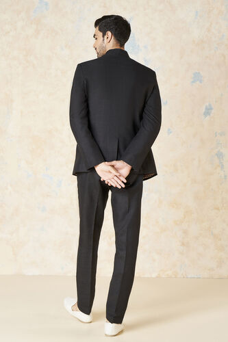 Safee Silk Bandhgala - Black, Black, image 2