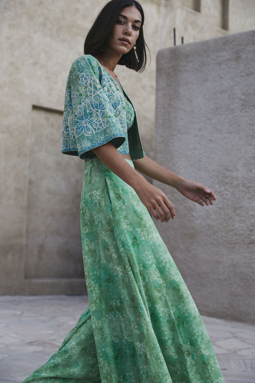 Aneeza Jacket Set - Sage, Sage, image 4
