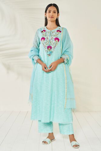 1 - Kayavi Kurta Set – Aqua, image 1