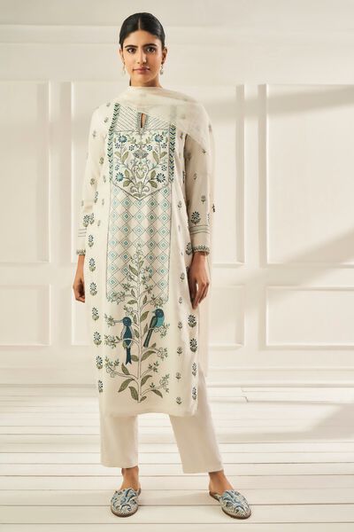 Lehar Kurta Set - Cream