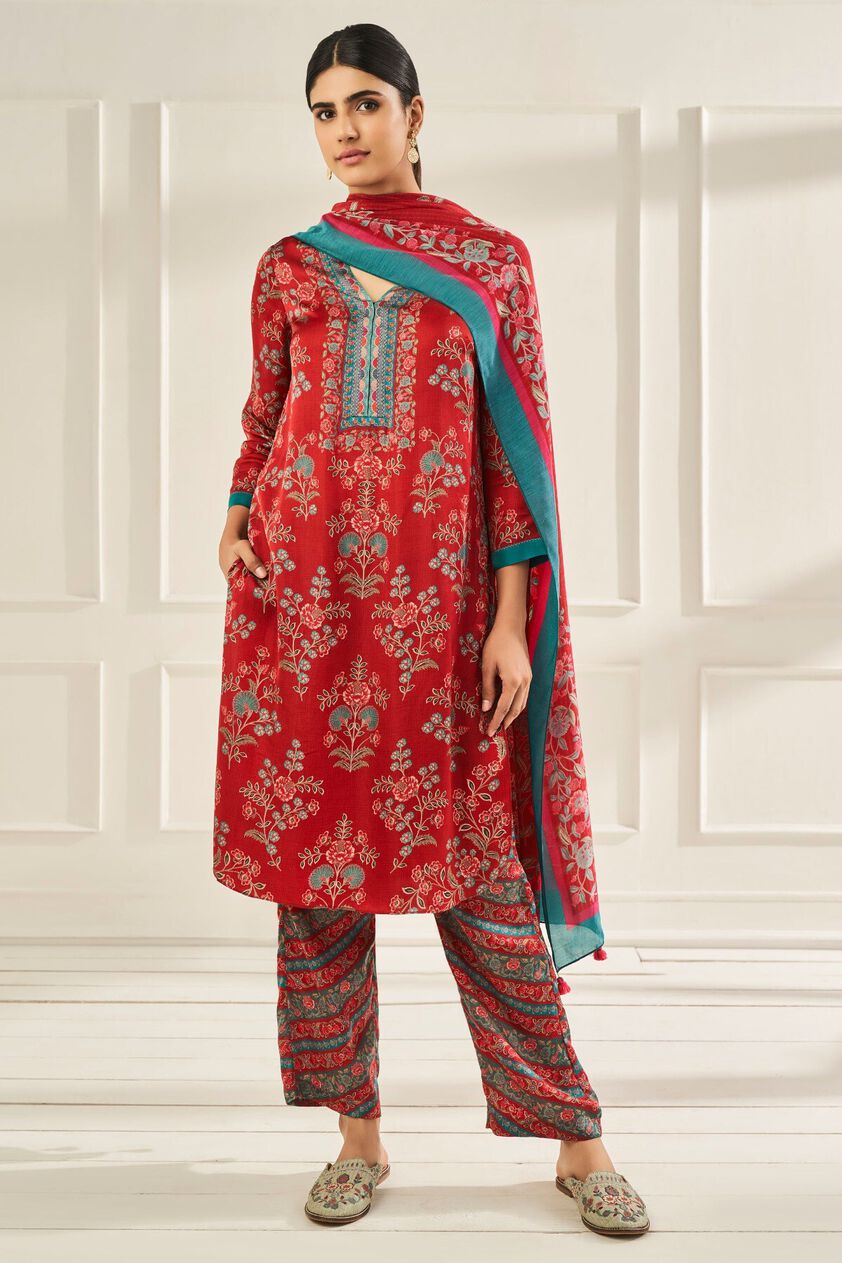 1 - Dea Dupatta – Red, image 1