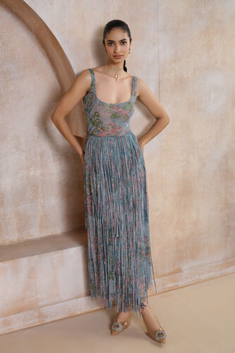 Blooming Meadows Embroidered Skirt Set - Powder Blue, Powder Blue, image 3